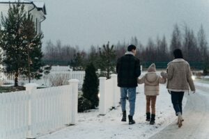 family walking together outdoors