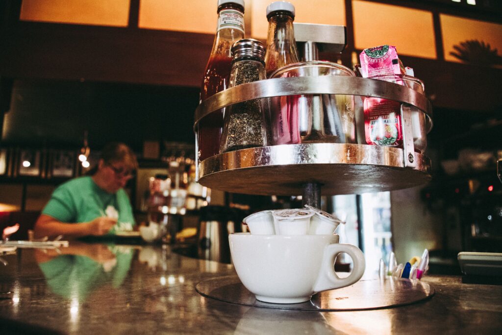 coffee cup cafe counter